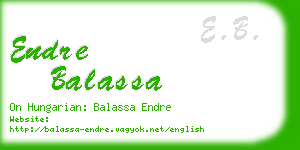 endre balassa business card